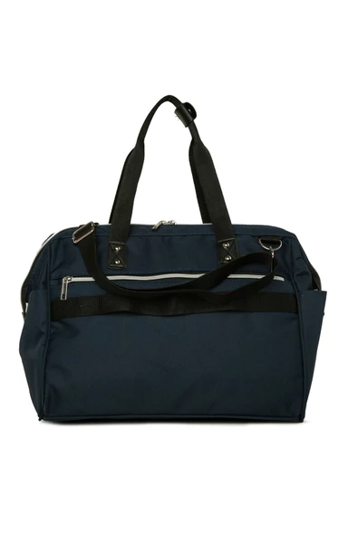 Bagmori Lacivert Askılı Çift Cepli Anne Bebek Çantası - Resim 3