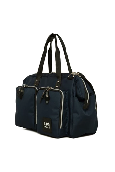 Bagmori Lacivert Askılı Çift Cepli Anne Bebek Çantası - Resim 2