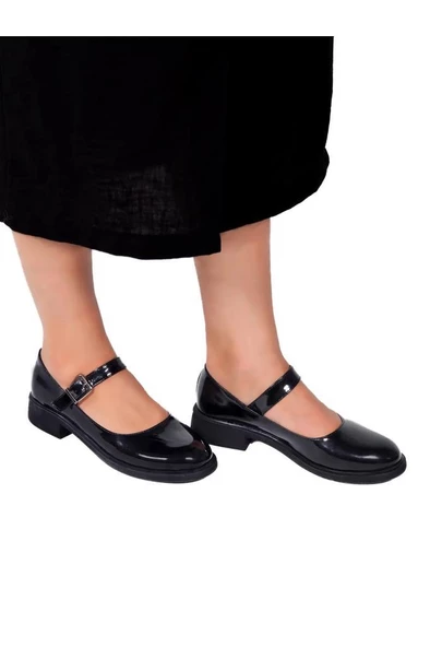 Papuçcity Fendii 02984 Ortopedik Kısa Topuklu Babet Kadın Ayakkabı - 2