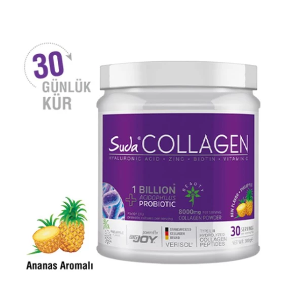 Suda Collagen + Probiyotik Ananas Aromalı Takviye Edici Gıda 300 g