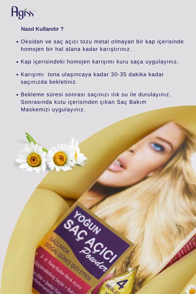 Agiss Yoğun Saç Açıcı Powder 4 - Besleyici Yağ - 6