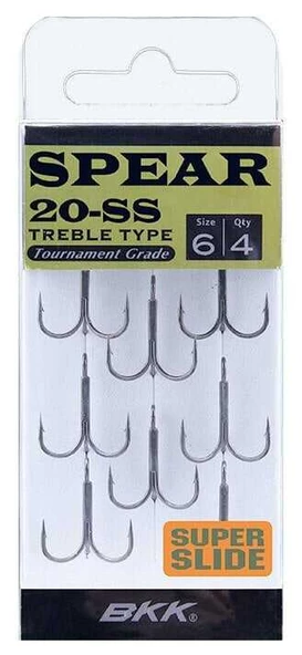 BKK Spear-20 SS Üçlü Olta İğnesi  10 8 Pcs