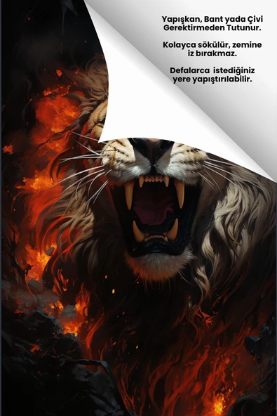 Aslan Duvar Posteri, Yüksek Çözünürlüklü Baskı Poster, Önerisi, Poster - 3