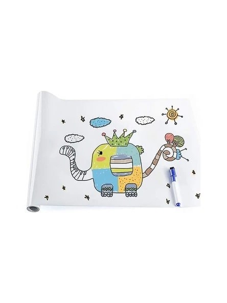 2 Adet 120 x 90 Cm Yapışkansız Statik Manyetik Akıllı Kağıt Tahta - Beyaz - 5