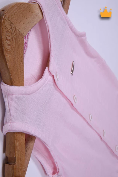 Babyhola %100 Pamuk Kız Bebek Müslin Geniş Askılı Tulum 12759 - 5