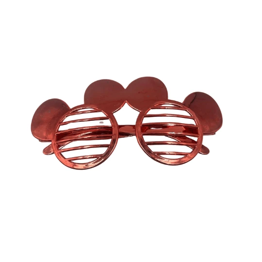 Parti Gözlük Plastik Camsız Panjur Minnie Şekilli Bakır 14x6 cm - Resim 2