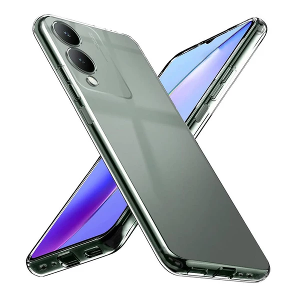 Vivo Y17S Kılıf Kamera Korumali Süper Silikon Kapak - 5