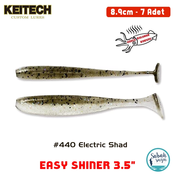 Keitech Easy Shiner 8.9cm (3.5") #440 Electric Shad Kokulu Silikon Balık ürün görseli
