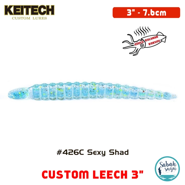 Keitech Custom Leech 7.6cm (3") #426C Sexy Shad - 1