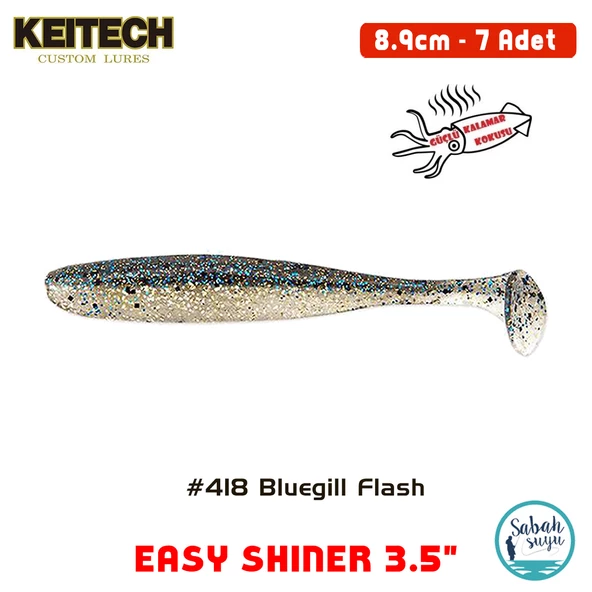 Keitech Easy Shiner 8.9cm (3.5") #418 Bluegill Flash Kokulu Silikon Balık