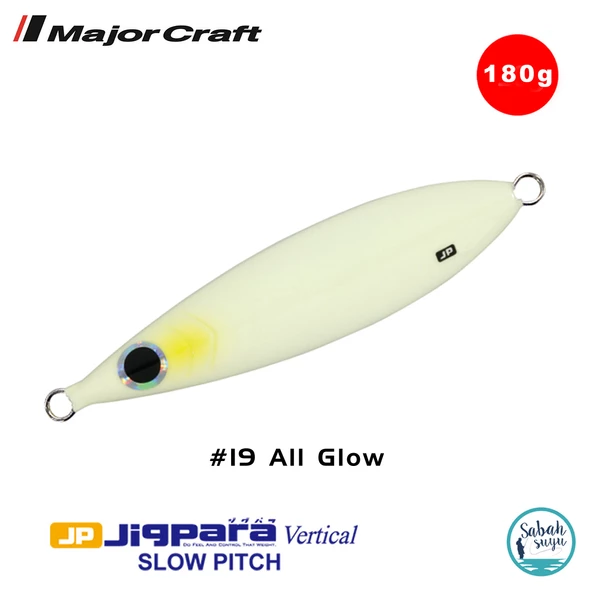 Major Craft Jigpara Vertical Slow Pitch JPVSP-180gr 120mm #19 All Glow