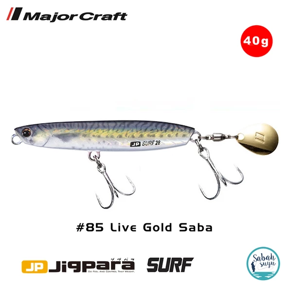 Major Craft Jigpara Surf JPSURF 40gr #85 Live Gold Saba - 1