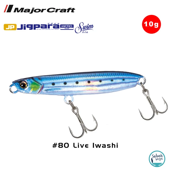 Major Craft Jigpara Micro Swim JPMSW-10gr 50mm #80 Live Iwashi