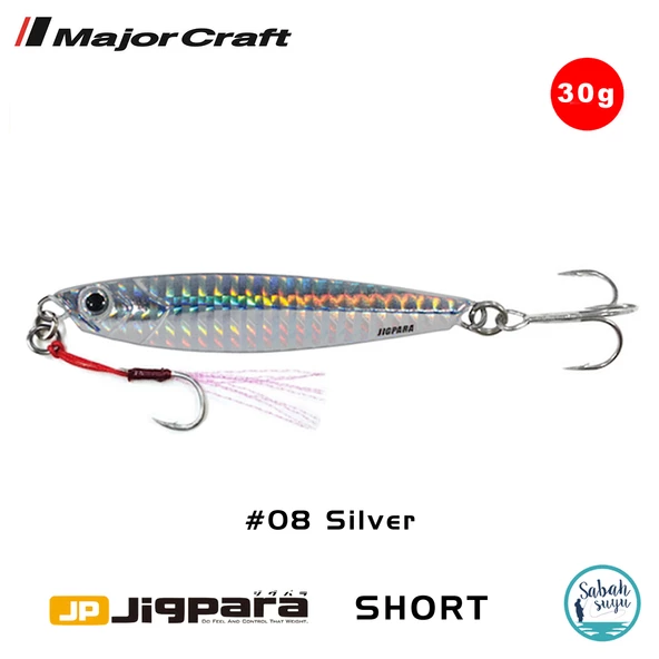 Major Craft Jigpara Short JPS-30gr 70mm #08 Silver - 1