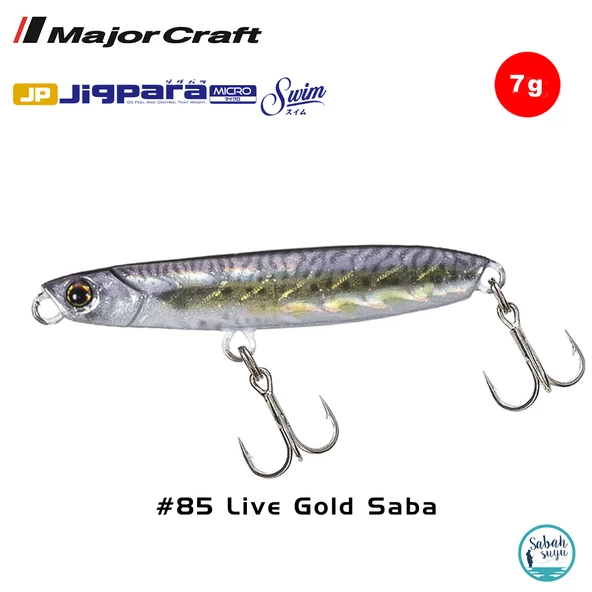 Major Craft Jigpara Micro Swim JPMSW-7gr 40mm #85 Live Gold Saba