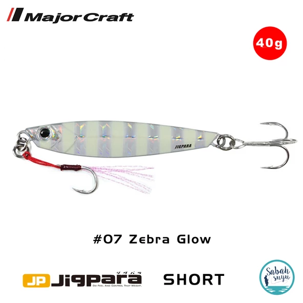 Major Craft Jigpara Short JPS-40gr 80mm #07 Zebra Glow