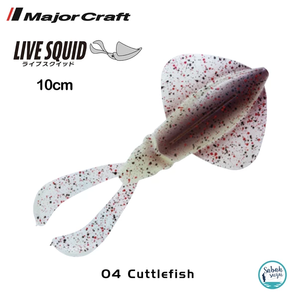 Major Craft Live Squid SQID4 10cm #04 Cutlefish (4Adet) - 1