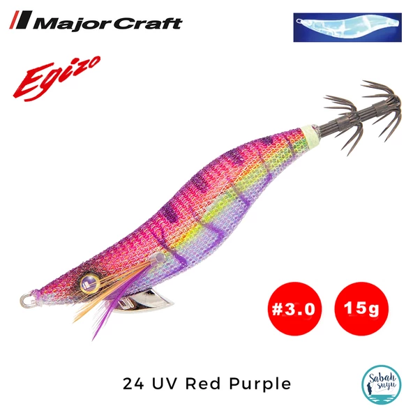 Major Craft Egi Sutte Kalamar Zokası EGZ-3.0 15gr #24 UV Red Purple - 1