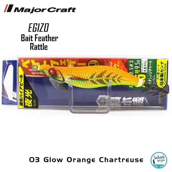 Major Craft Kalamar Zokası EBFO-2.5 9.5gr #03 Glow Orange Chartreuse - Resim 2