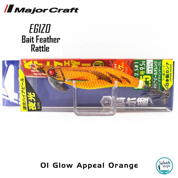 Major Craft Kalamar Zokası EBFO-2.5 9.5gr #01 Glow Appeal Orange - Resim 2