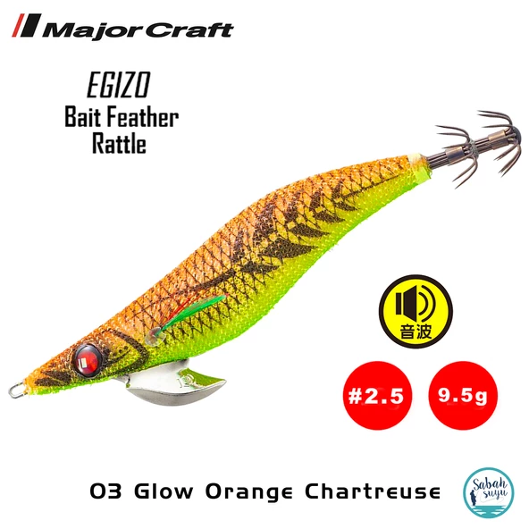 Major Craft Kalamar Zokası EBFO-2.5 9.5gr #03 Glow Orange Chartreuse