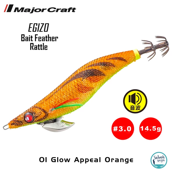 Major Craft Kalamar Zokası EBFO-3.0 14.5gr #01 Glow Appeal Orange