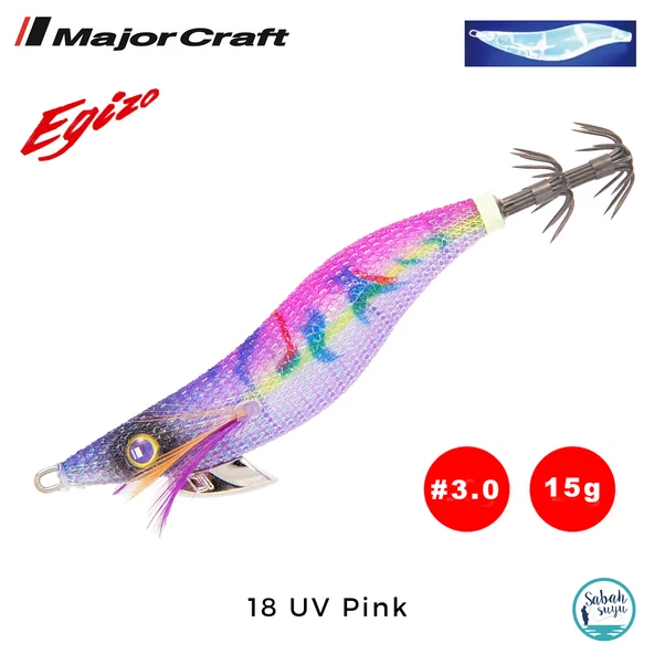 Major Craft Egi Sutte Kalamar Zokası EGZ-3.0 15gr #18 UV Pink ürün görseli