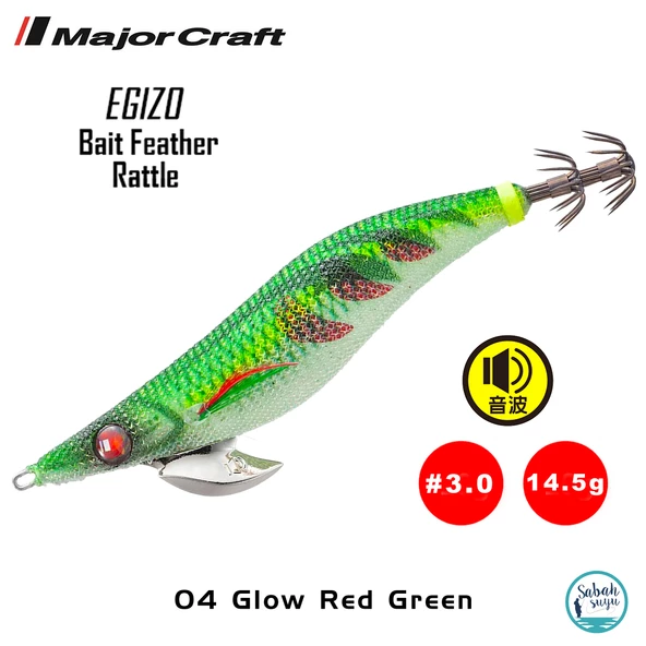 Major Craft Kalamar Zokası EBFO-3.0 14.5gr #04 Glow Red Green