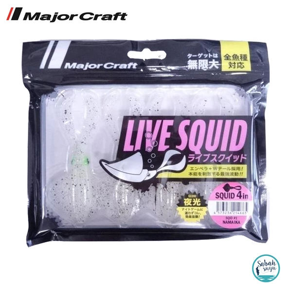 Major Craft Live Squid SQID4 10cm #01 Raw Squid (4Adet) - 2