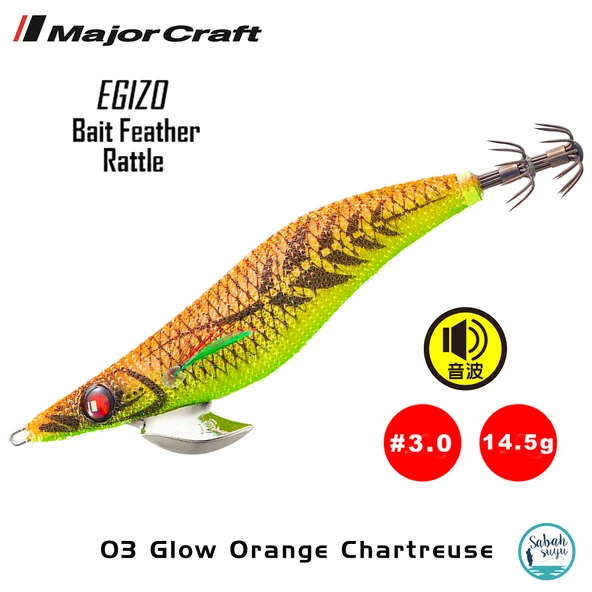 Major Craft Kalamar Zokası EBFO-3.0 14.5gr #03 Glow Orange Chartreuse - 1