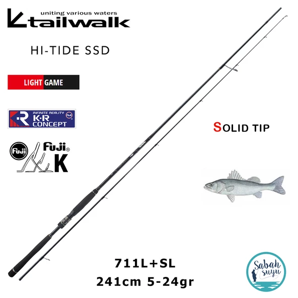 Tailwalk Hi-Tide SSD Solid 711L+SL 2.41mt 5-24gr (2P) Spin Kamış