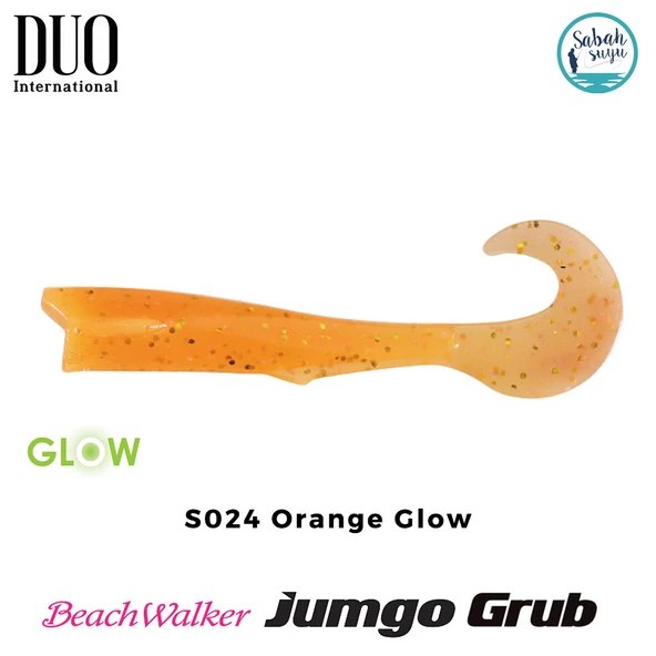 Duo Beach Walker Jumbo Grub Kuyruk 8cm S024 Orange Glow (X5) ürün görseli