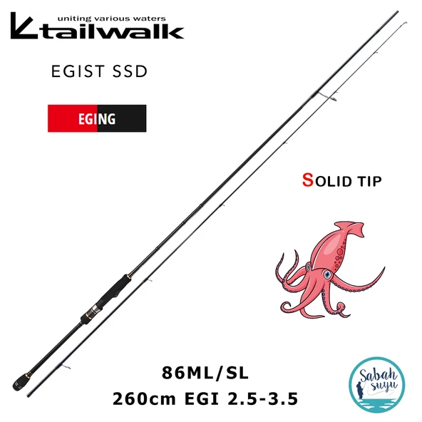 Tailwalk Egist SSD Solid 86ML/SL 2.60mt EGI 2.5-3.5 (2P) Spin Kamış