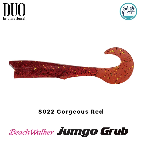 Duo Beach Walker Jumbo Grub Kuyruk 8cm S022 Gorgeous Red (X5) ürün görseli