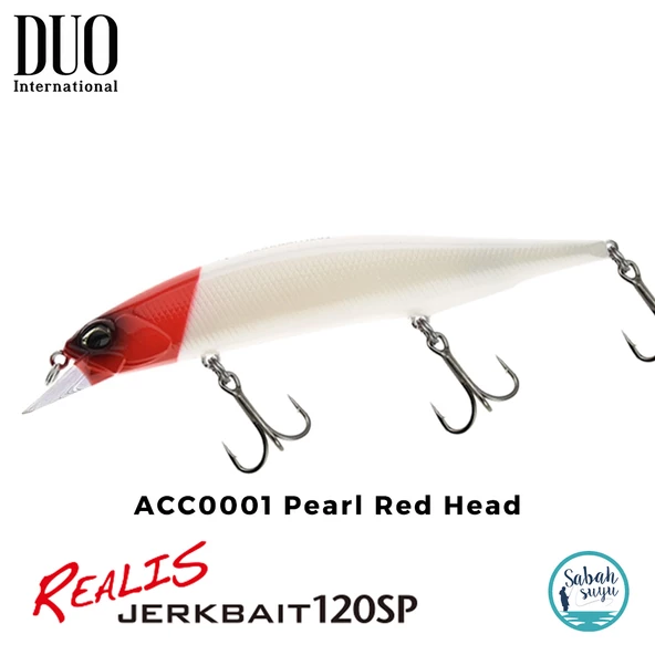 Duo Realis Jerkbait 120SP ACC0001 Pearl Red Head ürün görseli