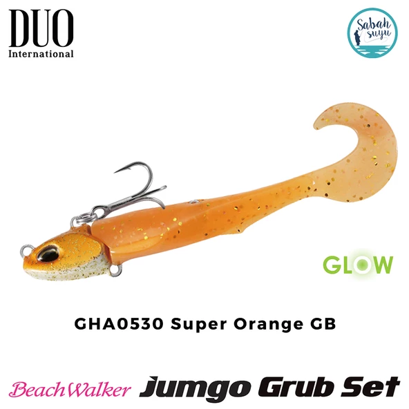 Duo Beach Walker Jumbo Grub Set 8cm 21gr GHA0530 Super Orange GB