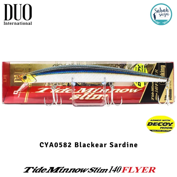 Duo Tide Minnow Slim 140 FLYER CYA0582 Blackear Sardine - 1