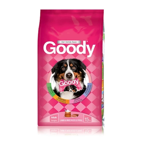 Goody Kuzu Etli ve Pirinçli Yetişkin Köpek Maması 15 KG