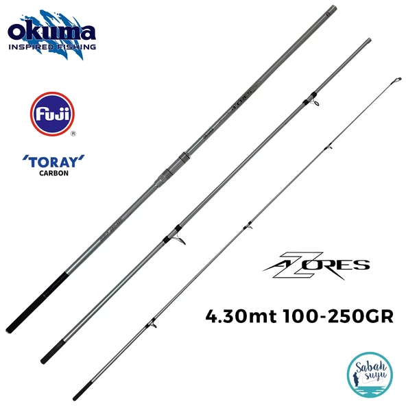 Okuma Azores Surf 4.30 mt 100-250gr (3P) Surf Kamış