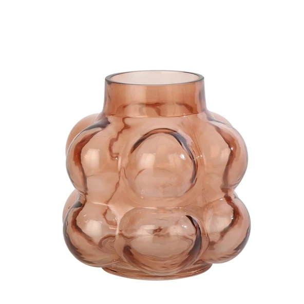 Vitale Kısa Kabarcık Cam Vazo 1 14,5*14,5*15 Cm AK.JK0033 ürün görseli 1