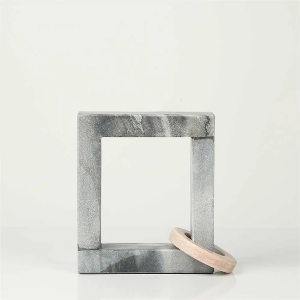 Vitale Gri Mermerli Dekor Obje 17*8*19Cm AK.P215.367848 ürün görseli 1