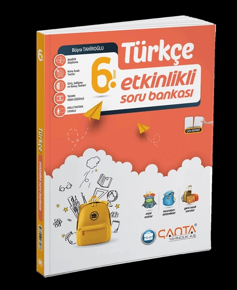 Çanta Yayınları 6.Sınıf Türkçe Etkinlikli Kazanım Soru Bankası