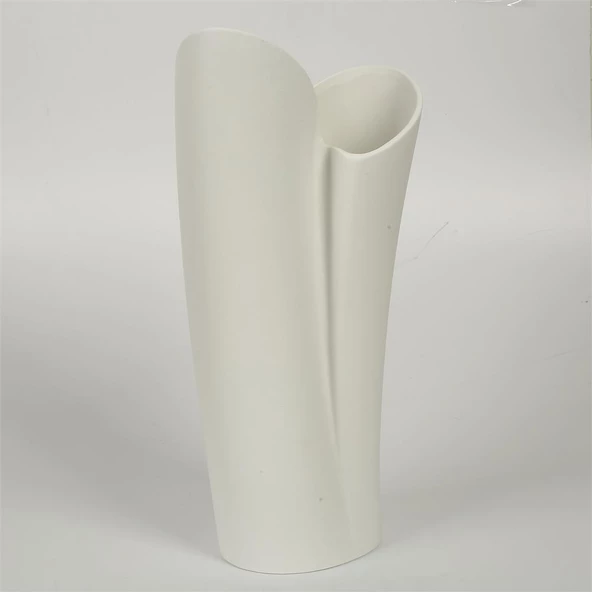 Vitale Beyaz Spiral Vazo 11*18*39 Cm AK.JM00012