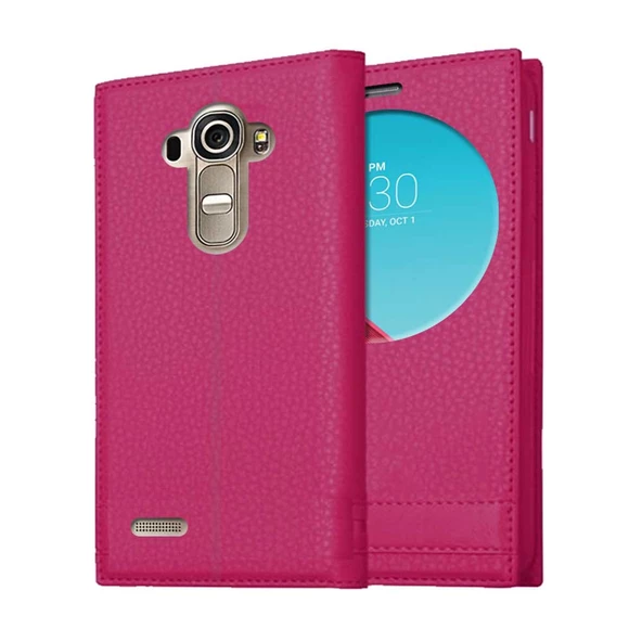 LG G4 Uyumlu Pencereli Kapaklı Magnum Kılıf - Resim 4
