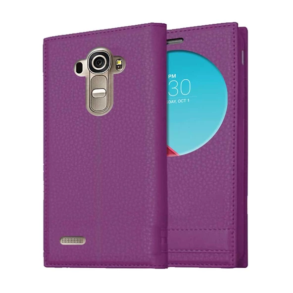 LG G4 Uyumlu Pencereli Kapaklı Magnum Kılıf - Resim 2