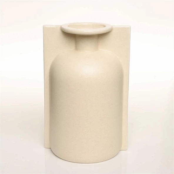 Vitale Lıp Beyaz Vazo Orta  17*14*25 Cm AK.JL0015 ürün görseli 1