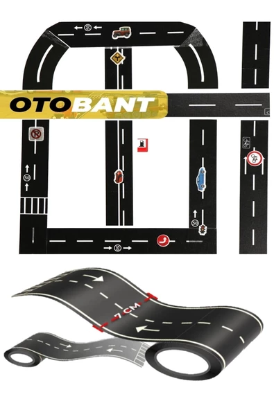 Otobant Eğitici Ve Eğlenceli Yol Yapım Road Tape Şerit Oyun Bandı - 2