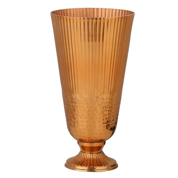 Vitale Bakır Çizgili Çiçeklik Büyük 21*42 Cm AK.IR0148 ürün görseli 1