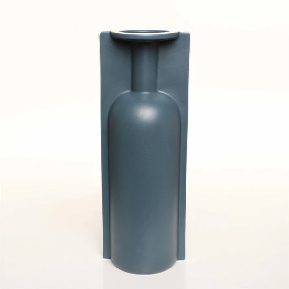 Vitale Lıp Koyu Gri Vazo Büyük 13*10*36 Cm AK.JL0011