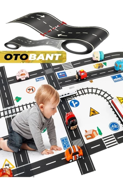 Otobant Eğitici Ve Eğlenceli Yol Yapım Road Tape Şerit Oyun Bandı